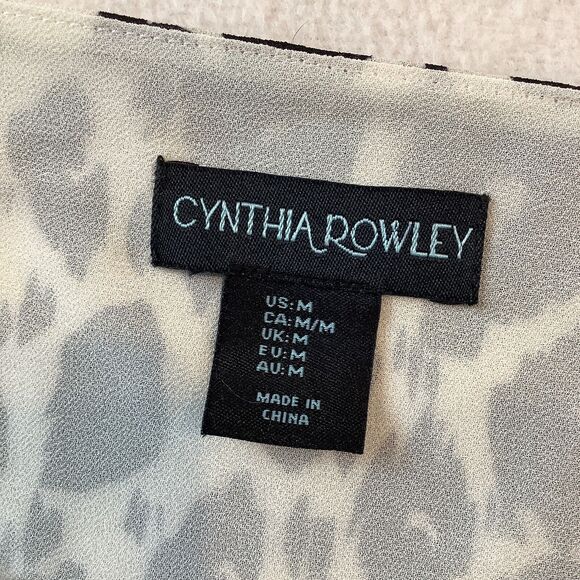 Cynthia‎ Rowley Camisole Womens Medium Black White Double Layer Spaghetti Straps - Picture 9 of 10